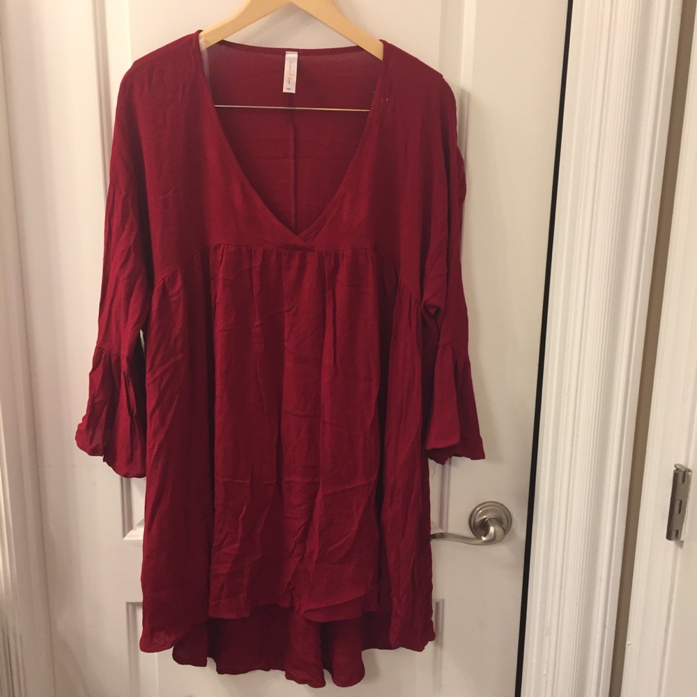 Red Boutique Tunic Dress New Size Medium